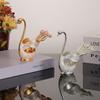 6 Pieces Coffee Spoon Set Swan Base Holder Stainless Steel Spoons Dessert Spoon Set  Fruit Dessert