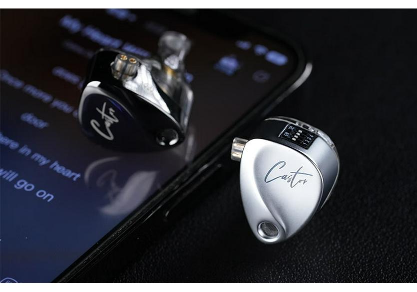 KZCASTOR Wired In-Ear Earphones with Dual Dynamic Drivers, Hi-Fi Sound for Gaming, Music, and Sports.