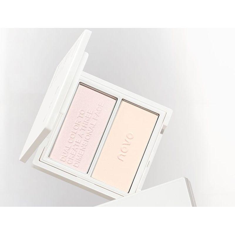 NOVO - Shimmer Dual-Tone Highlighter Palette - 3 Types