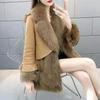 Women's Fall and Winter Medium-length Slim Thin Warm Coat Temperament Beautiful Long-sleeved Coat