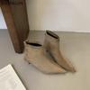 Fashion SUOJIALUN 2024 Winter New Brand Women Short Boots Fashion Pointed Toe Ladies Elegant Ankle Boots Thin High Heel Dress Pumps Shoe