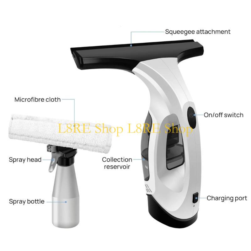 L8RE Portable Window Glass Cleaner Wireless Glass Cleaning Machine with Rechargeable