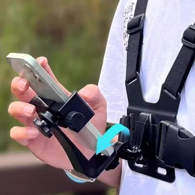 Handy Brusthalterung Geschirrhalter Verstellbarer Handy-Tragegurt Clip Brustmontage Gurt Geschirr