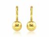 Women's 585 Gold Earrings with a Ball On a 14k English Clasp As a Gift