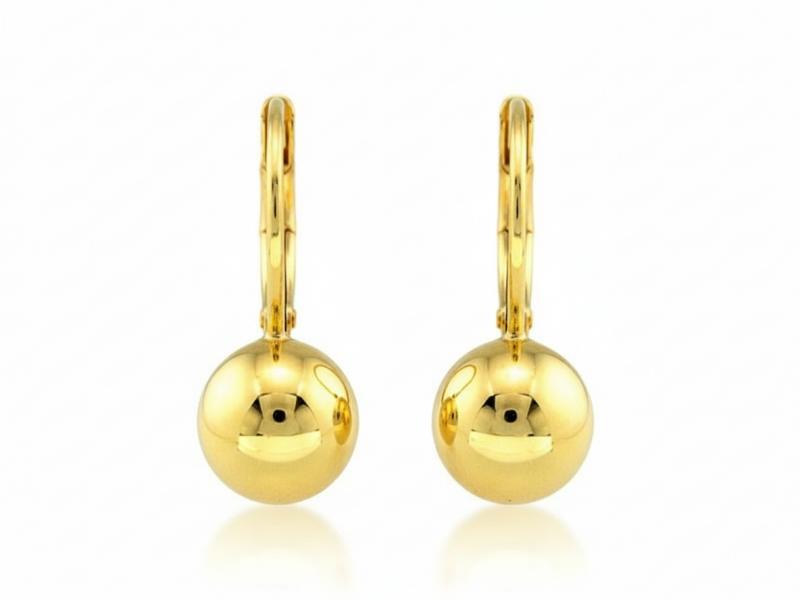 Women`s 585 gold earrings with a