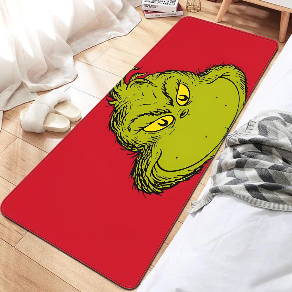 

G-ГрінчЗ Різдвом Христовим Килим для коридору Праний Нековзний Килимок для зони дивана та крісел у вітальні Кухонний килимок Доріжка 40x120cm