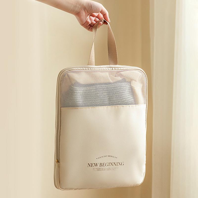 1pc Clothing Storage Bag Large-capacity Visible Clothes Compression Bag Portable Travel Hand-held Storage Bag Clothing Organizer