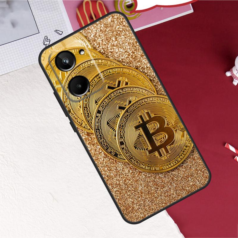 Bitcoin BTC For Realme 14 10 11 12 13 Pro Plus C65 C67 C63 C61 C55 C51 C53 C35 C75 GT6 GT7 15 Pro Case