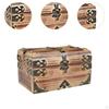 Schatzkiste im Retro-Stil Dekorativer Aufbewahrungsbehälter Multifunktion Leicht zu tragen und zu verstauen Holz