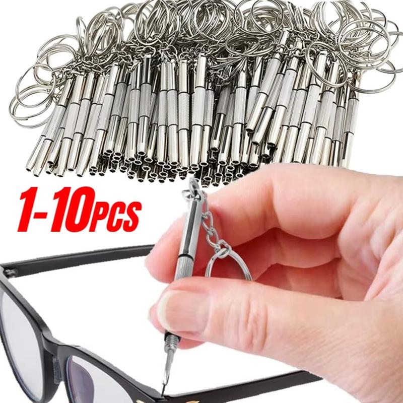 Glasses Screwdriver Eyeglass Screwdriver Watch Repair Kit with Keychain Portable Hand Tools Precision Screwdriver Tools