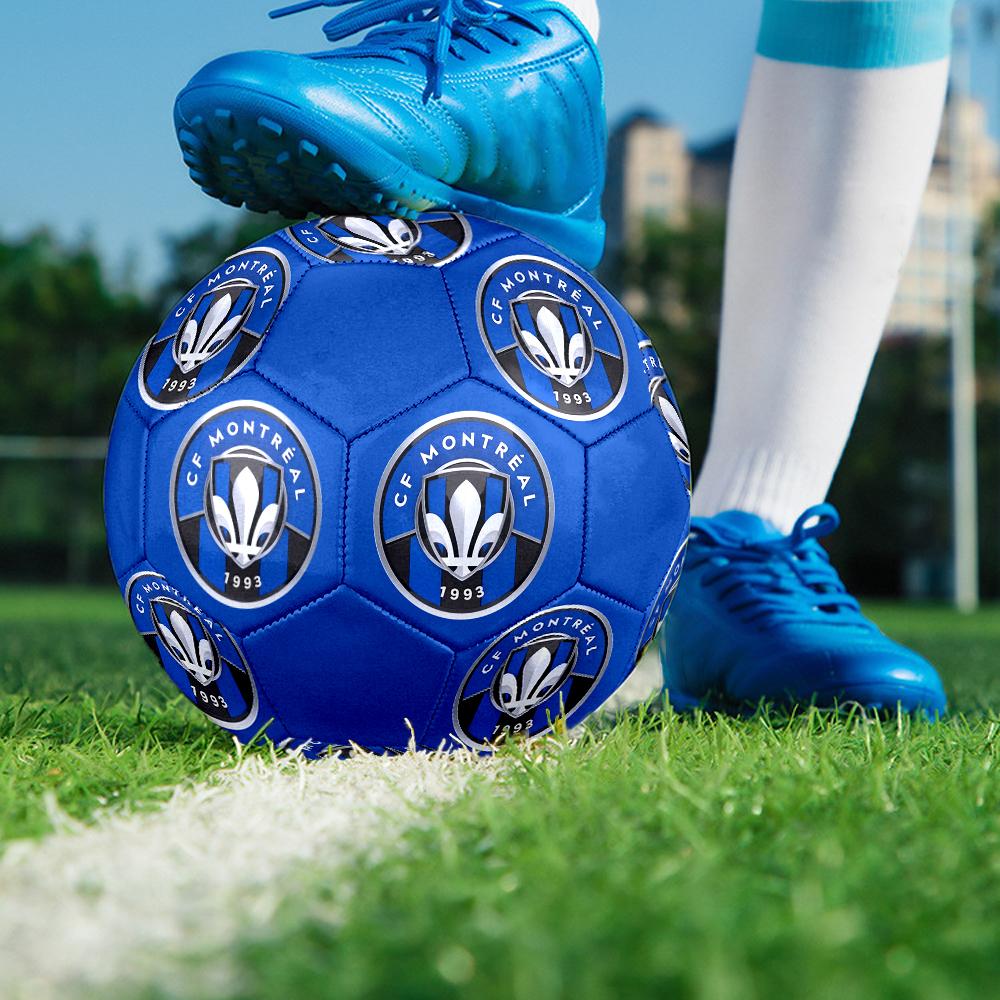 Pallone da Calcio CF Montreal taglia 5, colorato, adatto a tutte le età, cucito a macchina, materiale PVC, qualità da competizione, durevole e ad alto rimbalzo