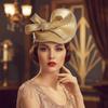 Exquisite Vintage Fascinator Hat Bowknot Hair Band Sweet Bride Headdress Hair Hoop Top Hat 1920s Hair Accessories Photography
