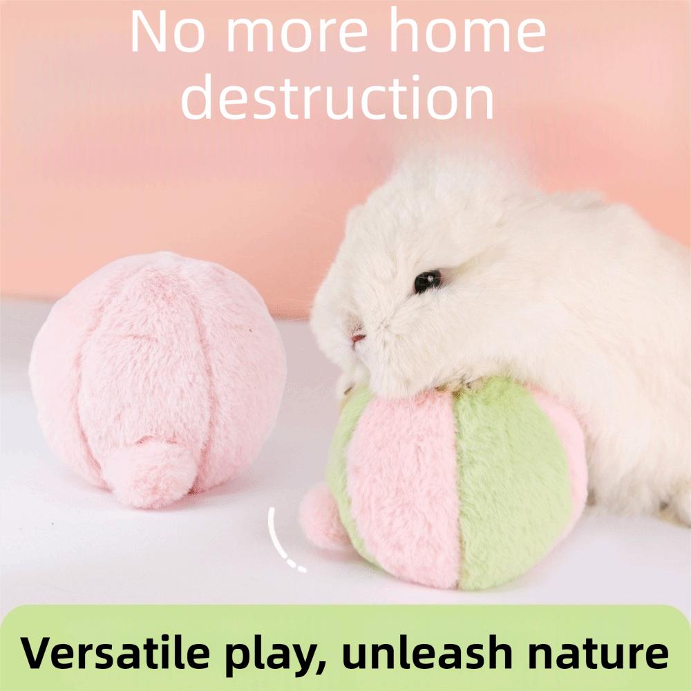 Fluffy Rabbit Calming Ball Simulated Rabbit Buttocks Plush Rabbit Chewing Ball Playing