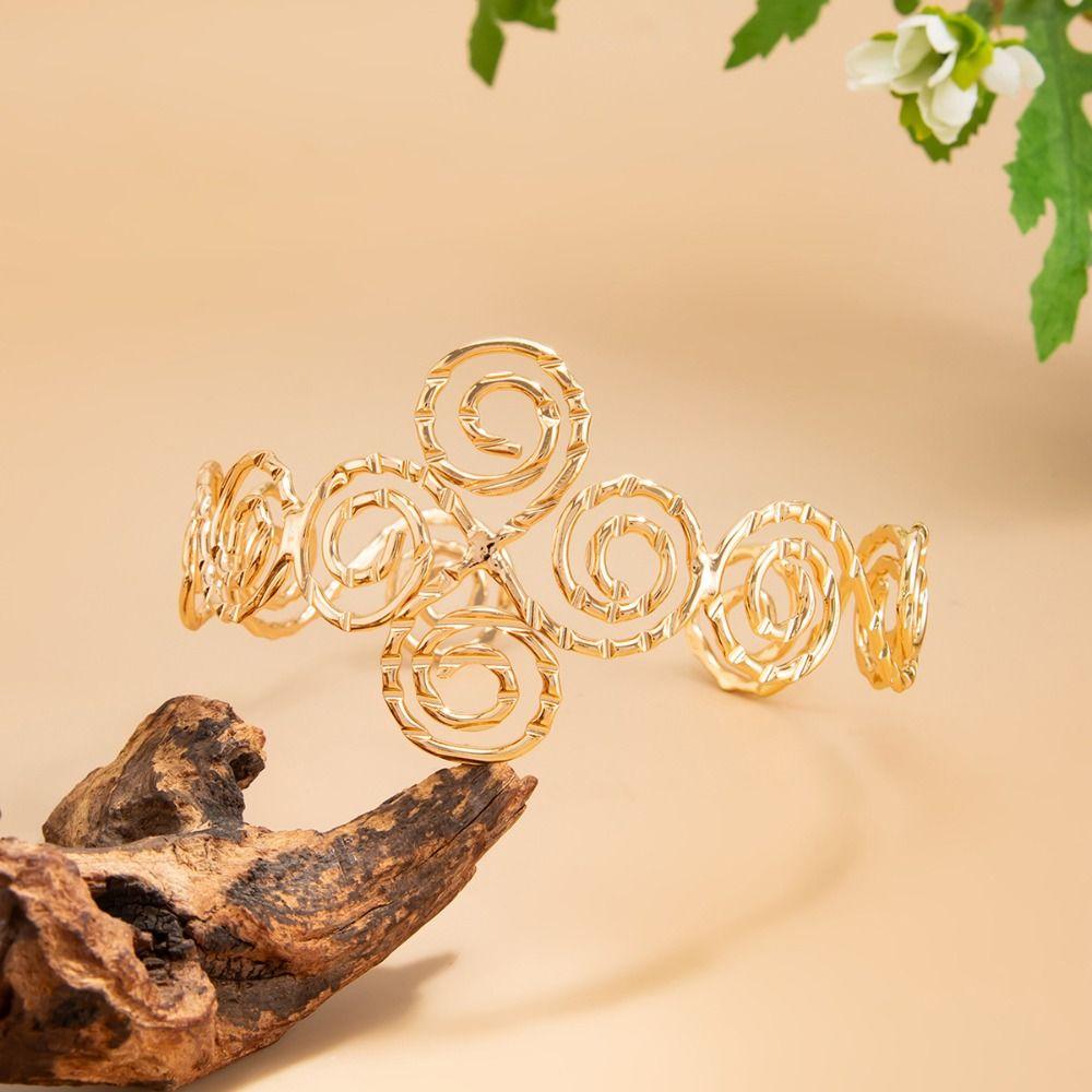 Verstellbares Offenes Armband Hohlgeschnitztes Armband Vintage Gold Schmuck Hand Schmuck