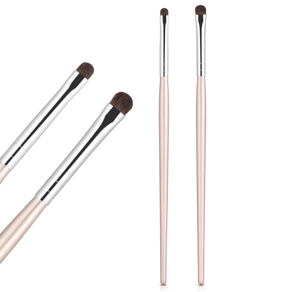 4 Pieces Mini Smudge Brush Thin Eyeshadow Brushes Eyeliner Smudge Brush Soft Smudger Tool for Eyeshadow Blending Corner Highlighter Concealer Powder