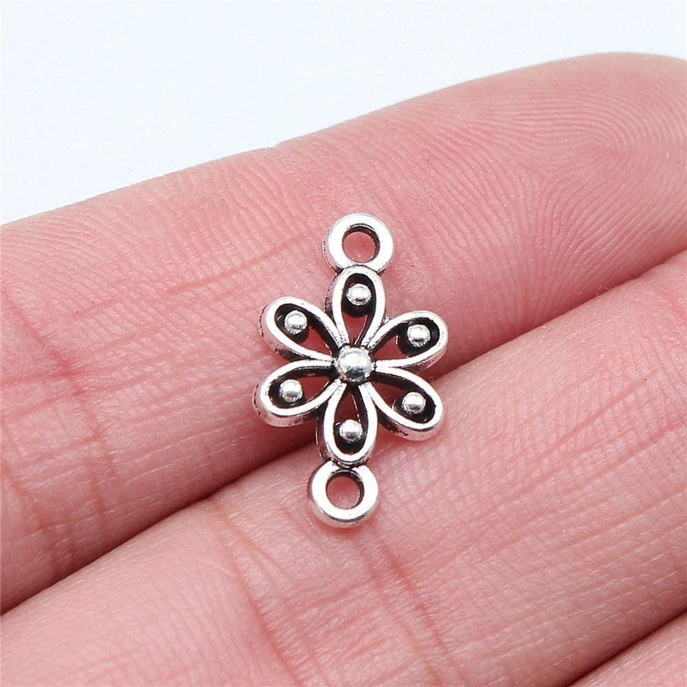 Connettori Fiore a Lavoro Aperto Gancio per Ciondolo Colore Bronzo Antico Creazione Gioielli Accessori Fatti a Mano Connettori per Ciondoli