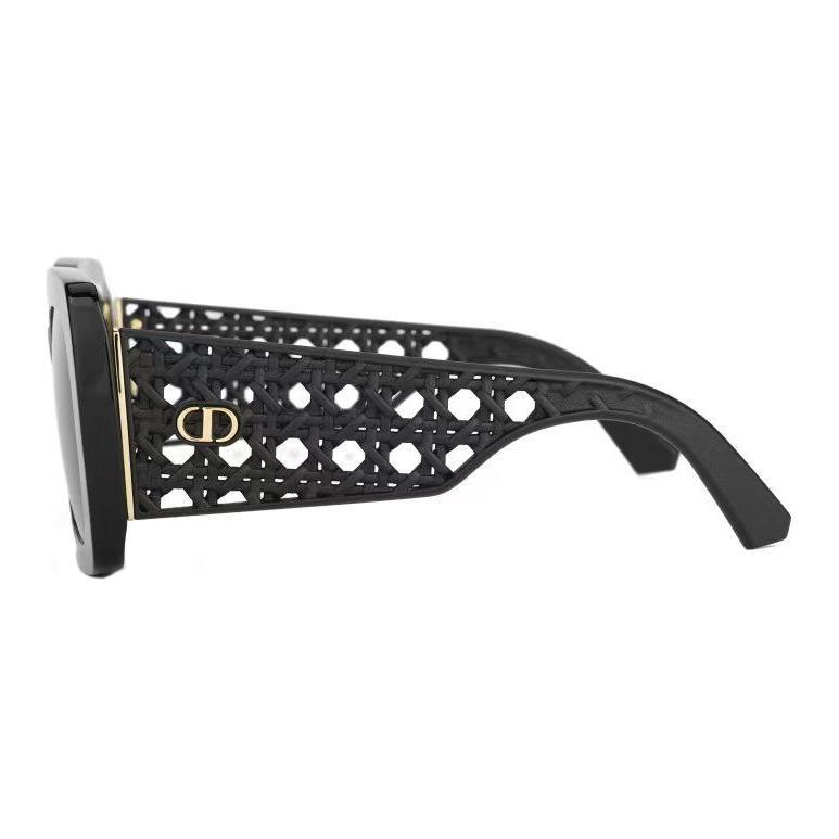 Dior Hollow CD Logo Square Sunglasses Women Sunglasses Black VERYDIOR-S1F-10A0