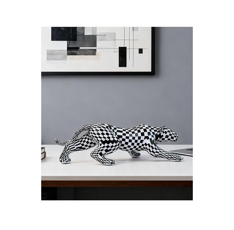 Modern Minimalist Mosaic Cat Figurine for Home or Office Decor