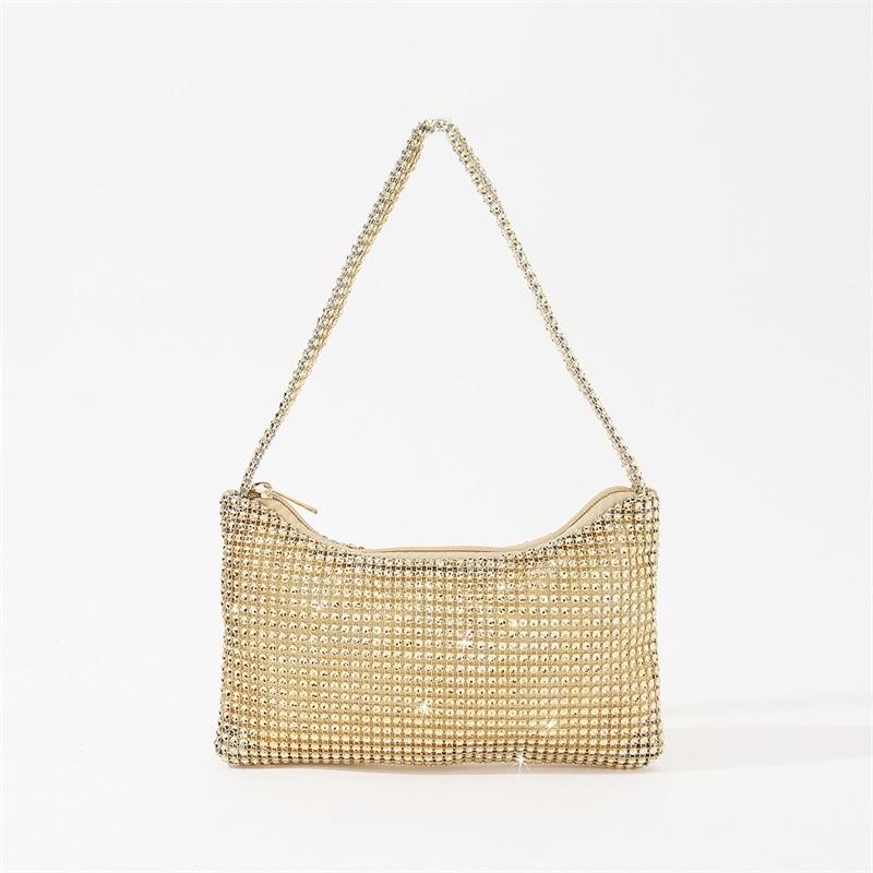 

Вечерняя сумка со стразами для женщин, блестящий кошелек, сверкающая бриллиантовая сумка через плечо для женщин, клатч для вечеринки, клуба, свадьбы, выпускного вечера золотой
