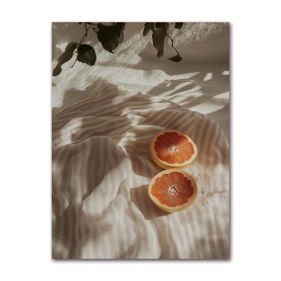 Italian Lemon Orange Olive Tree Retro Mediterranean Greece Landscape Poster Canvas Painting Wall Art Pictures Home Decoration
