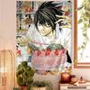 Anime Death Note DN L Πολύχρωμη Ταπετσαρία Κρεμαστή στον Τοίχο Μποέμικες Ταπετσαρίες Τοίχου Μάνταλα Φύλλα Κρεμαστά στον Τοίχο