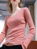 La Chapelle Women's V-Neck Knit Pullover