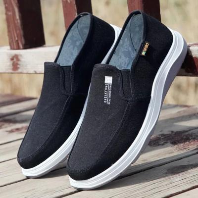 Fashion 2024 Spring and Autumn New Men's Old Beijing Cloth Shoes Lazy Step On Flat Shoes Soft Soled Comfortable Casual Shoes