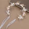 1pc Exquisite Sweet Girl Pearl Hair Accessory Romantic Flower Wreath Bride Wedding Gift Girl Kawaii Jewelry Fashion Headband