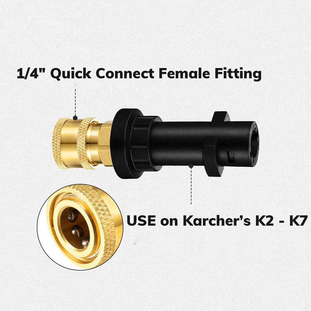 Multifunctional 5in1/6in1 Quick Connect Adapter High Pressure Turbo Nozzle Adapter High Pressure Washer Nozzles