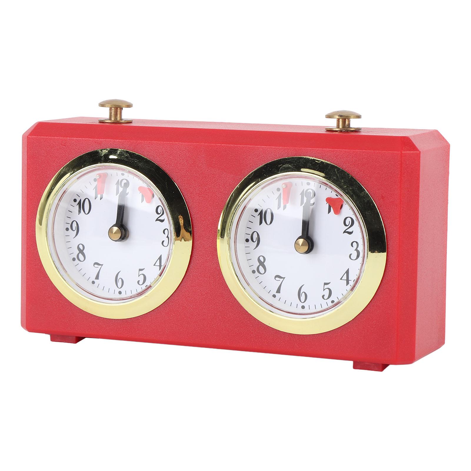 

Mechanical Chess Clock Vintage Analog Chess Clock with Large Dials Wind Up Mechanism for Weiqi Competitions Red красный