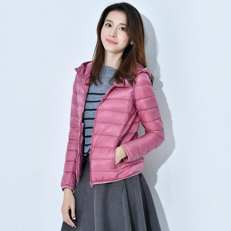 Price new light down jacket women's light short large size fashion light autumn and winter white duck down jacket