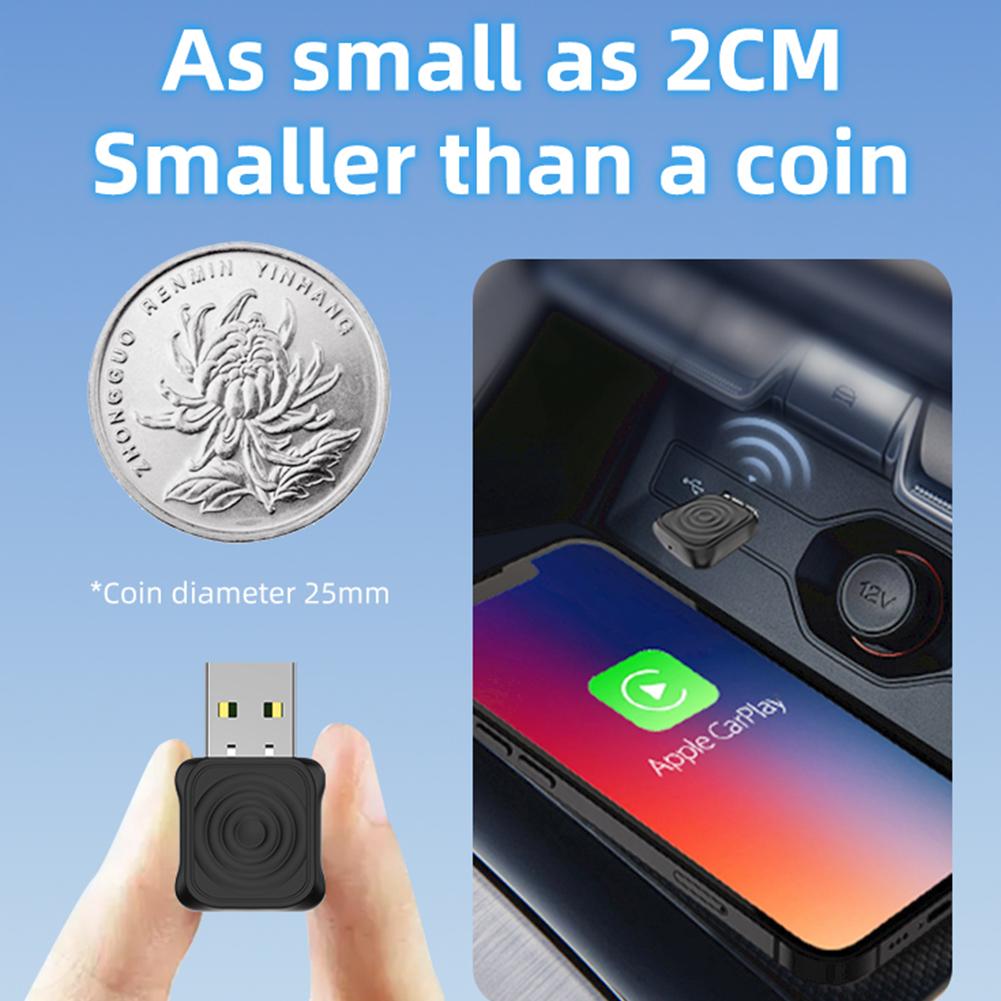 2 in 1 Android Auto Wireless Carplay Adapter Smart Mini Ultra BT WIFI Usb Dongle AI Box Plug & Play for 99% Factory Wired Cars