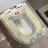 Cute cartoon toilet seat cover, washable for spring and summer, household bathroom toilet seat cushion, four-season toilet cover