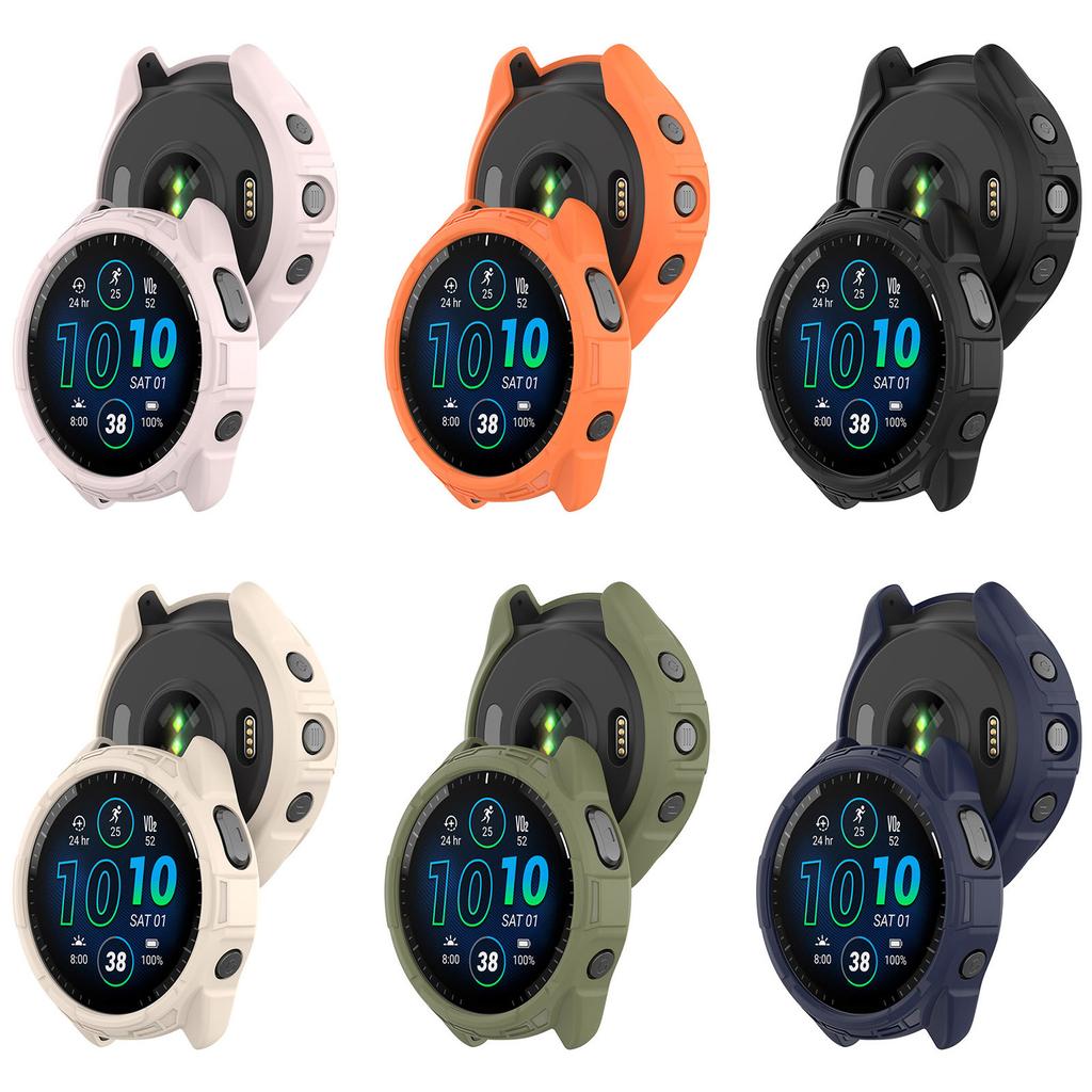 Stoßfeste Displayschutzhülle Gehäuse Schutzhülle Stoßfänger-Schale Kompatibel für Garmin-Forerunner 965 Uhr