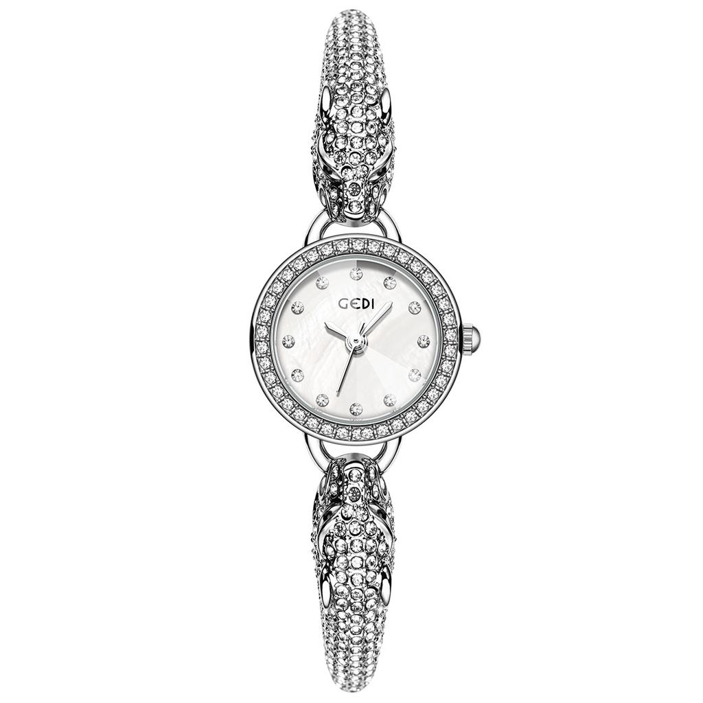 Dial Fashionable And Elegant Watch Leopard Head Bracelet Light Luxury Simple High Value Diamond Set Quartz Watch