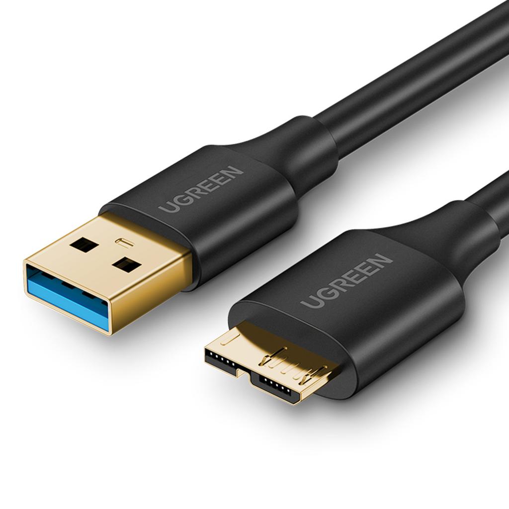 Ugreen US130 High-Speed USB-A 3.0 to Micro USB-B Cable, 2m Black