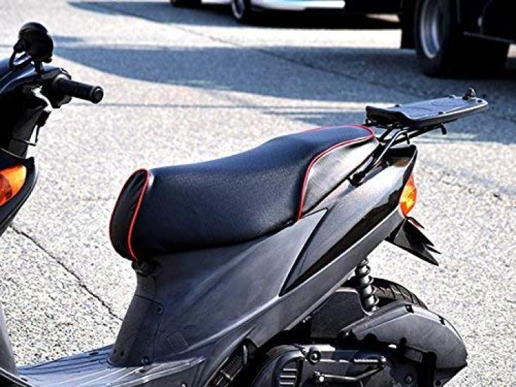 Address Thick Seat Cover V125/G Japanese-Made (Dimple/Carbon/Red Piping)