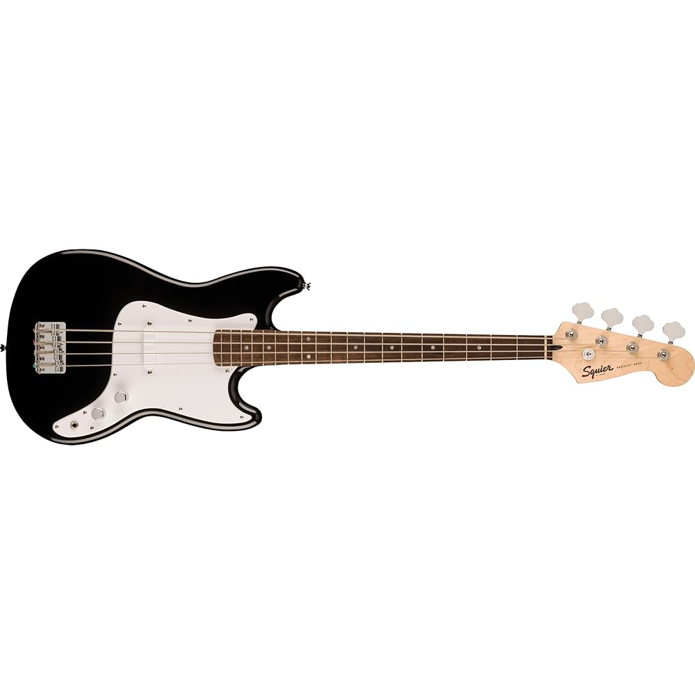 Squier by Fender Squier Sonic™ Bronco™ Bass, Laurel Fingerboard, White Pickguard, Black with Soft...