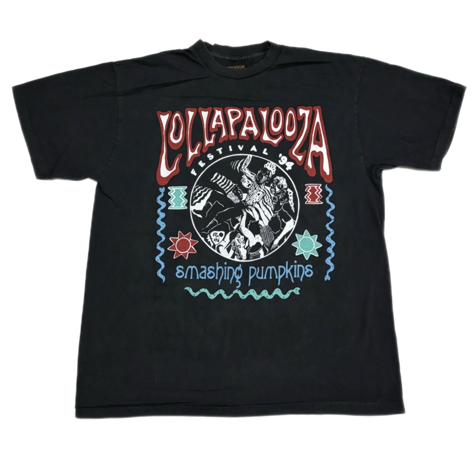 Vintage 1994 Lollapalooza Smashing Pumpkins 90s Band Size XL RARE Shirt REPRINT XXL