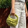 COS Quilted Texture Zipper Closure Recycled Polyester Cloud Bag Women Handbags Green 1171064026
