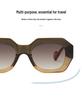 Modern Luxe Polygonal Sunglasses: Men's High-End European-American Street Style