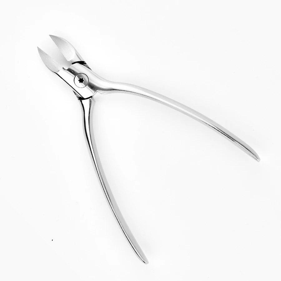 Professional Stainless Steel Nail Clippers Pointed Eagle Clippers Thick Grey Toenails Clippers Pedicure Tools Dead Skin Scissors