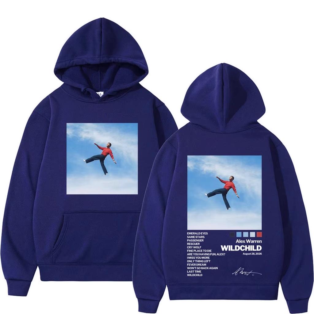 Alex Warren New Album Wild Child 2026 Tour Merch Hoodie Men Women Fashion Streetwear Vintage Printed Sweatshirt