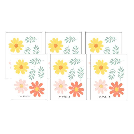 Yousheng 6Pcs Wall Decals, Flower Print Wall Stickers, Self-Adhesive Removable Waterproof Scratch Resistant Wall Decals for Kids Rooms And C