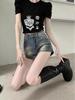 Korean Style High Waist Spicy Denim Shorts for Women