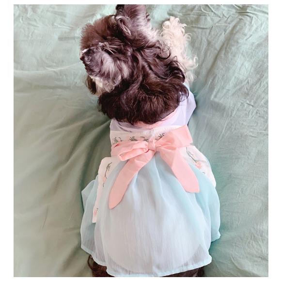Pet Chinese Clothing Dog Summer Dress Thin Teddy Puppy Clothes Chinese Style Pet Skirt Ancient Style Cat Shirt Pet Costume
