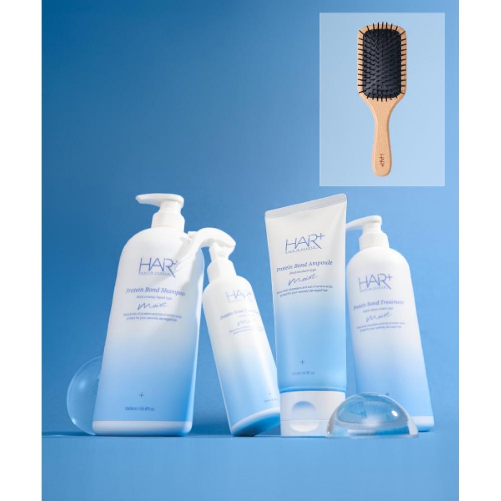 Hairplus Moist Moisture Protein Full Set  Shampoo+treatment+ampoule+water Essence+brush NONE