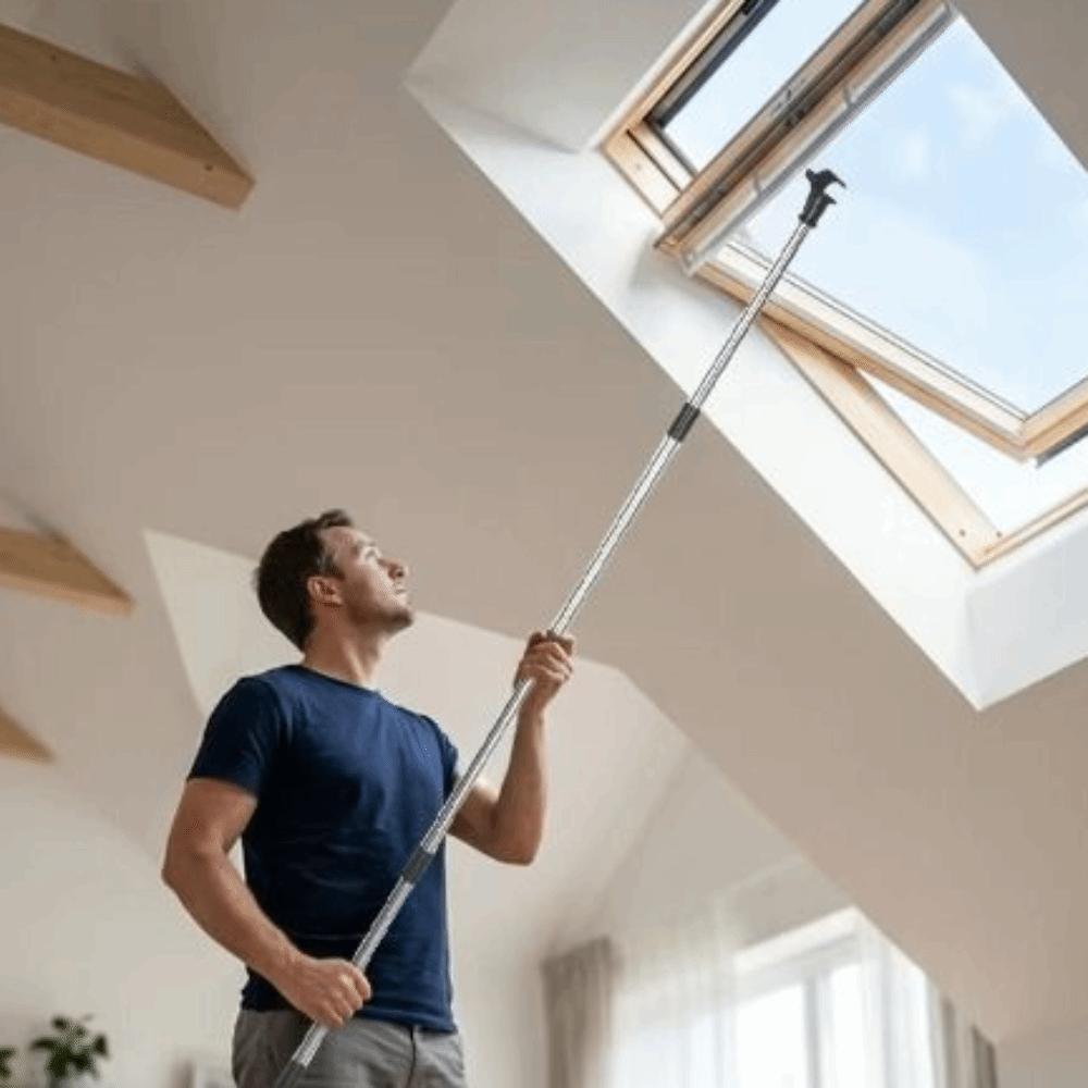 Anti-slip Texture Window Pole Opener Multi-angle Telescopic Window Opener Sunroom Window