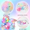 Hopearl LED Plush Unicorn Lighting Up Stuffed Mommy Unicorn with 3 Baby Unicorns In Her Tummy Stuffed Animal Playset Night Lights Glow In The Dark