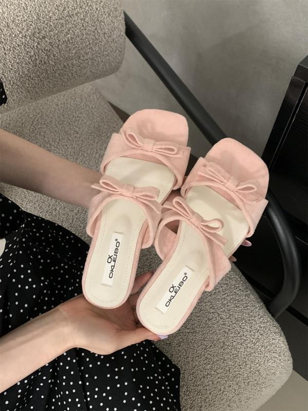 Fashion Butterfly-Knot Slippers Casual Flat Shoes Female Slides Summer Clogs Woman Rubber Flip Flops Luxury Beach Hawaiian  Butterfly-Kn